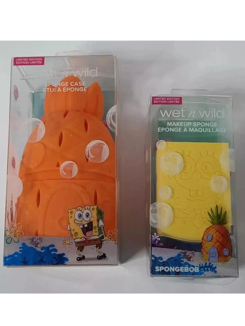 Wet n Wild Spongebob Sponge & Pineapple House Sponge Case Make Up Teens New